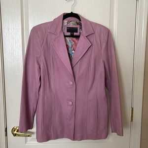 Lavender leather jacket